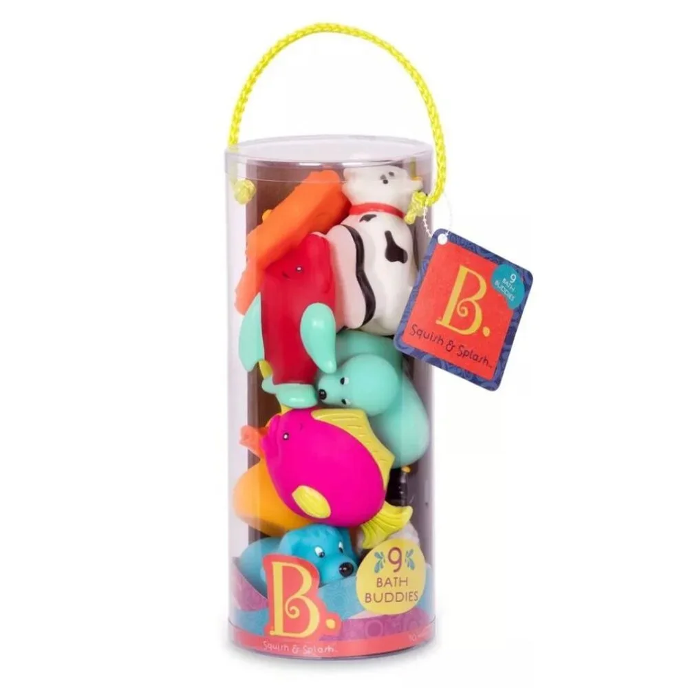 B. Toys Squish and Splash Bath Buddies  & COCOMELON Karaoke Microphone